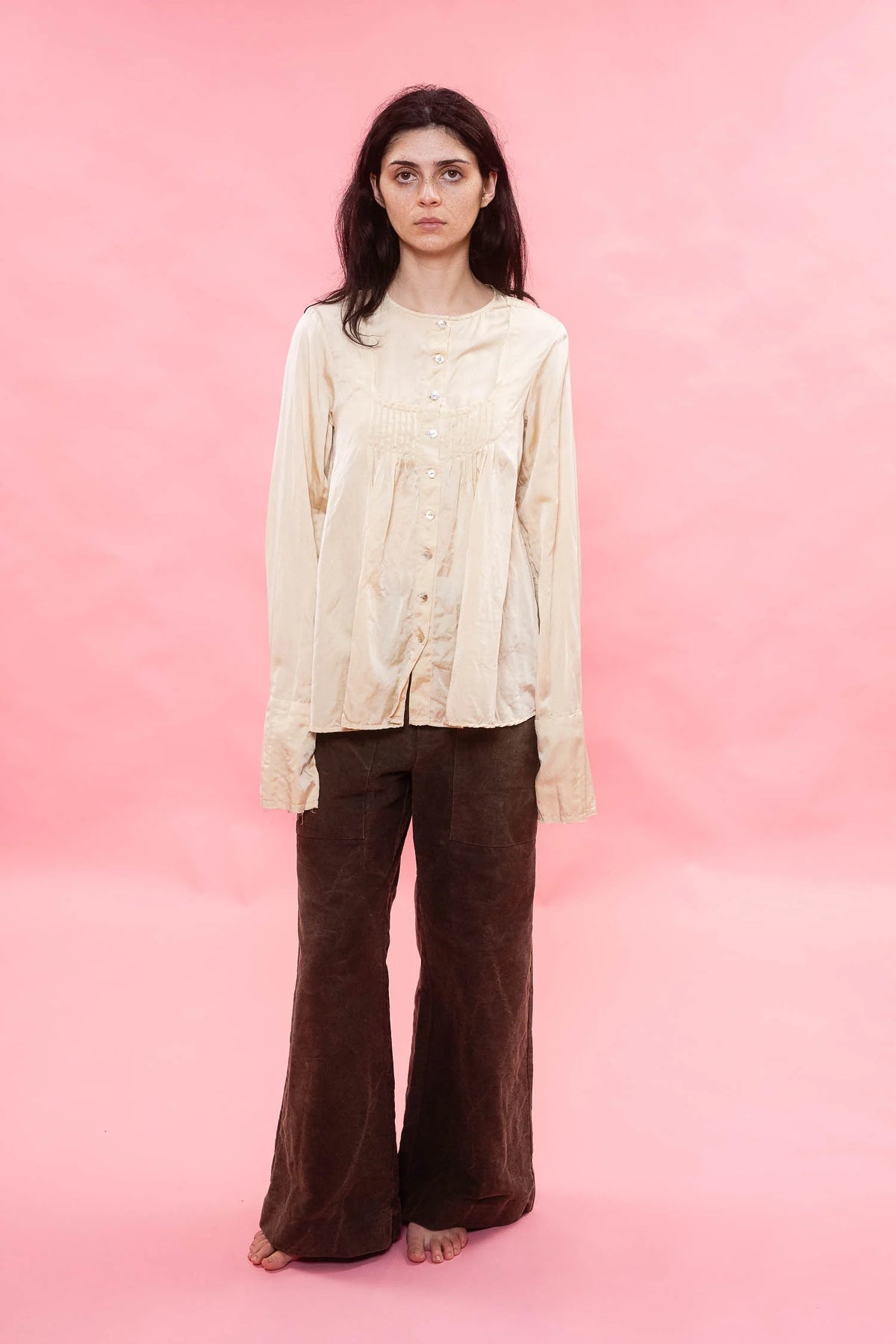 Sula Washed Shirt Silk Cotton- Oyster White