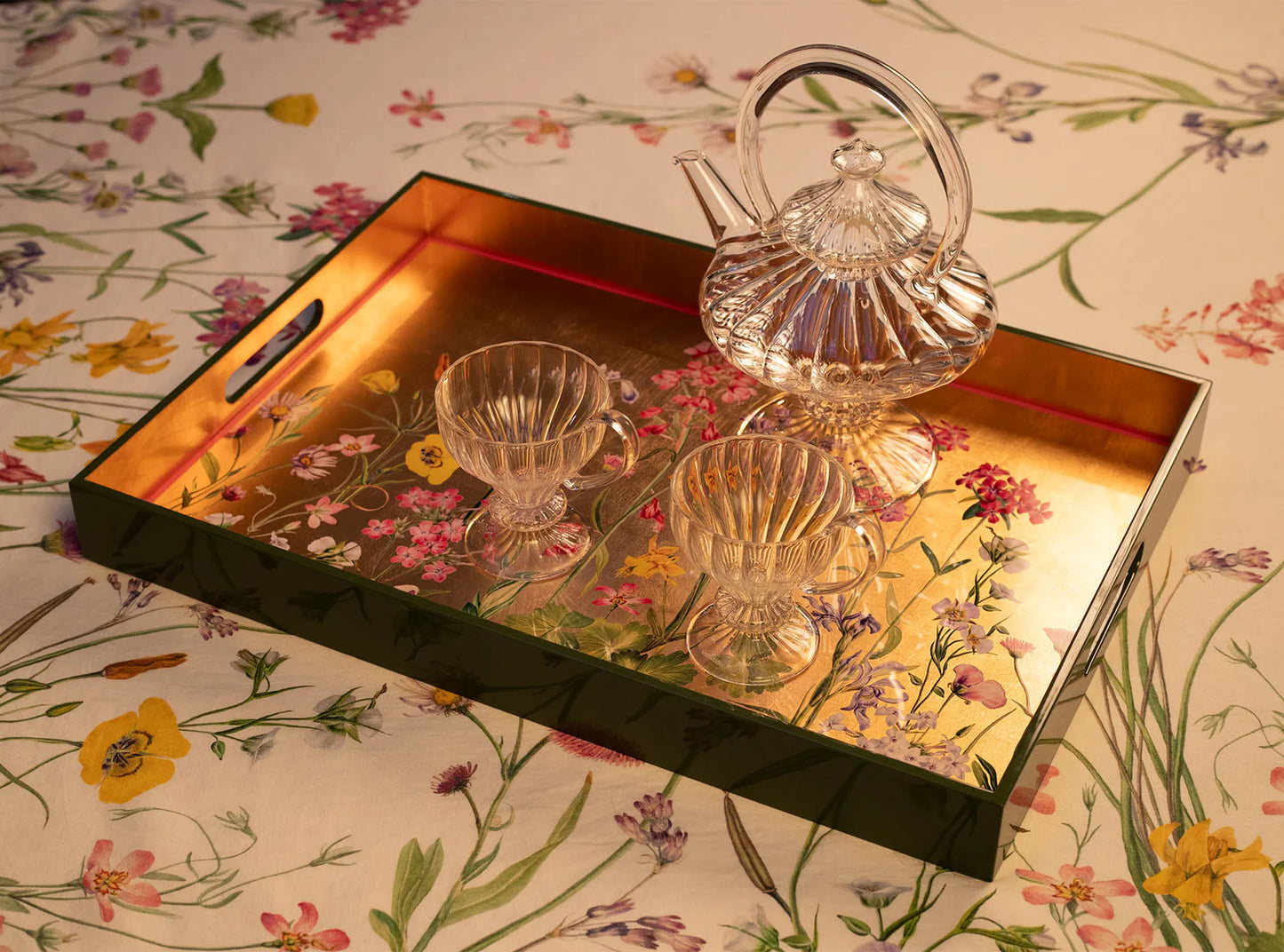 Summerill & Bishop Gold Leaf 'Our June' Rectangular Tray