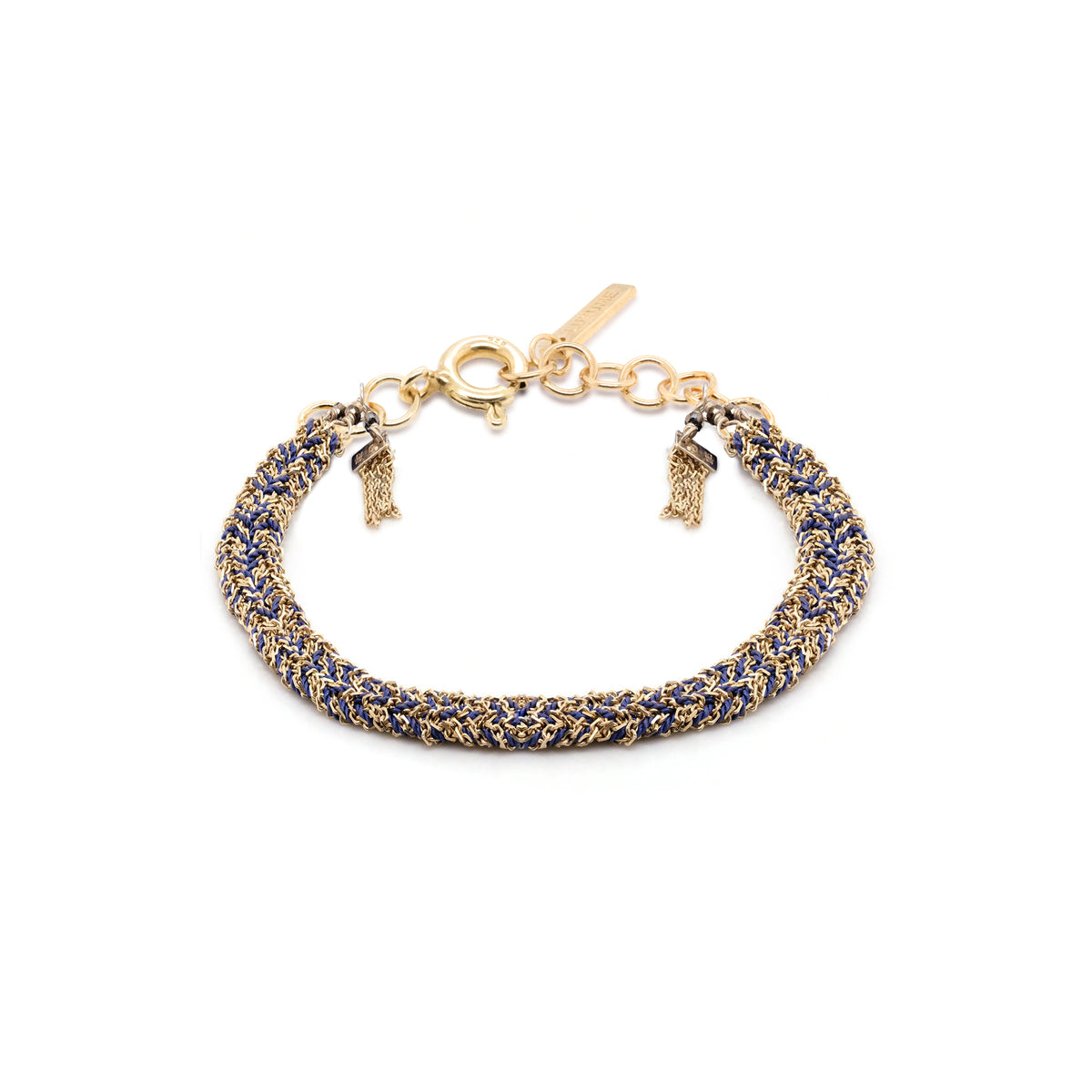 Marie Laure Chamorel Gold & Navy Woven Bracelet