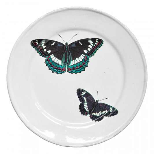 Astier de Villatte Two Flying Butterflies Medium Plate