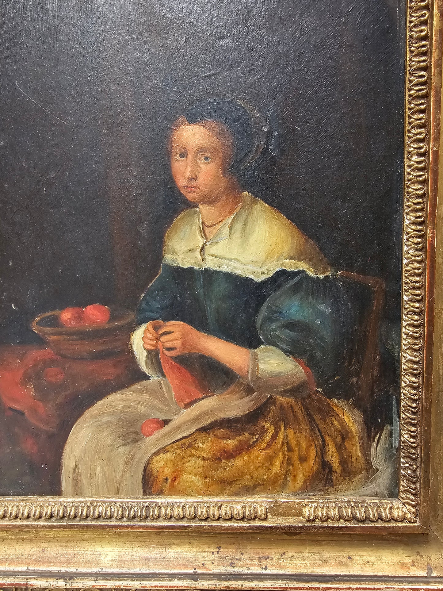 Antique French 'Madame Maugel' Framed Painting