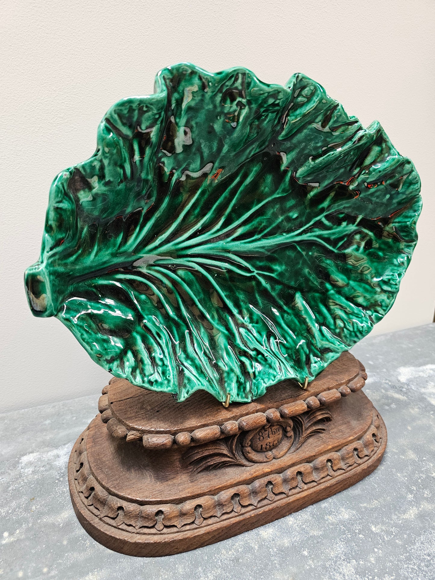 Antique French 'Vallauris Alpes-Martimes' Leaf Platter