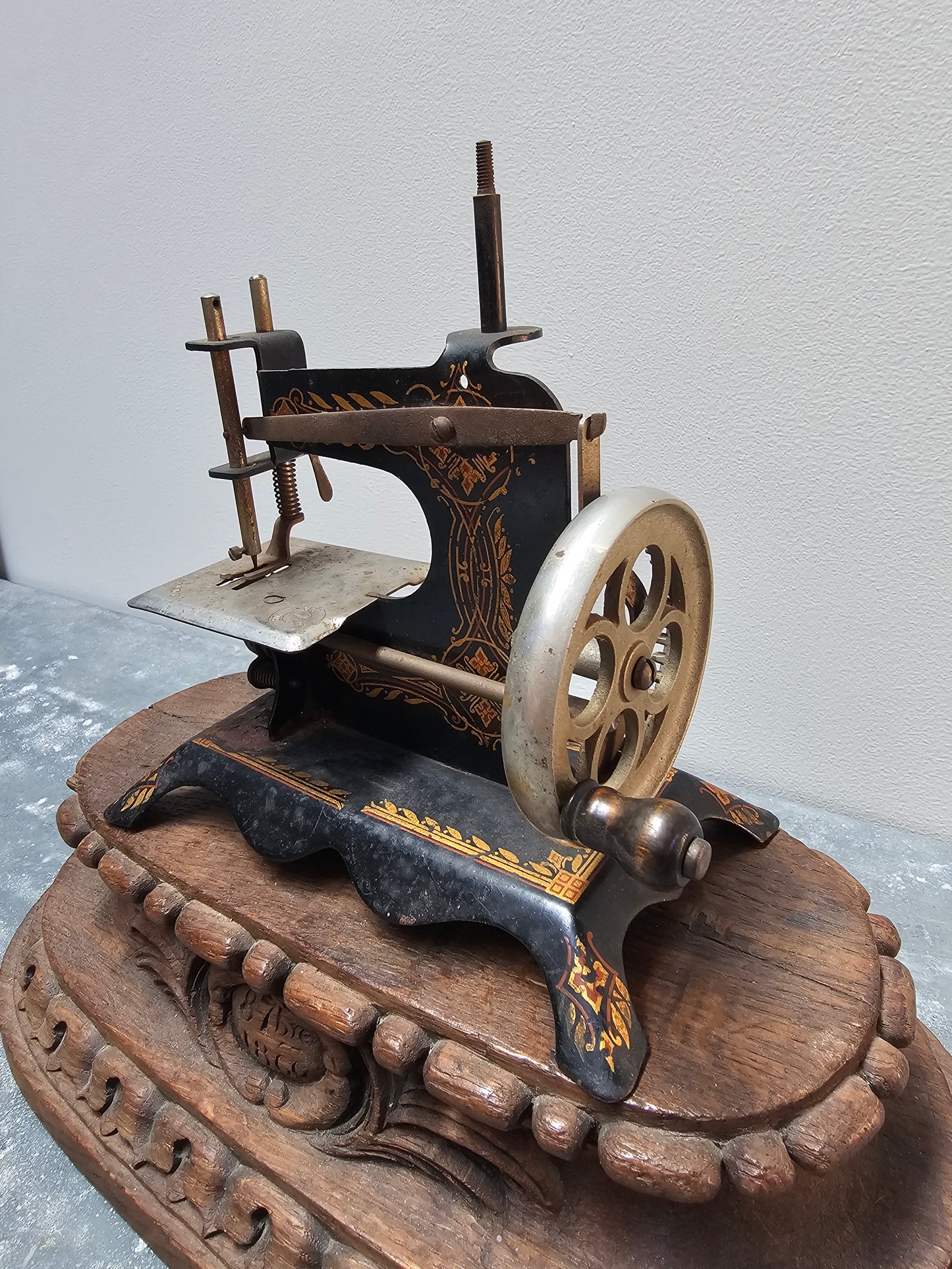 Antique French 'Baby' Hand-Crank Sewing Machine - IV
