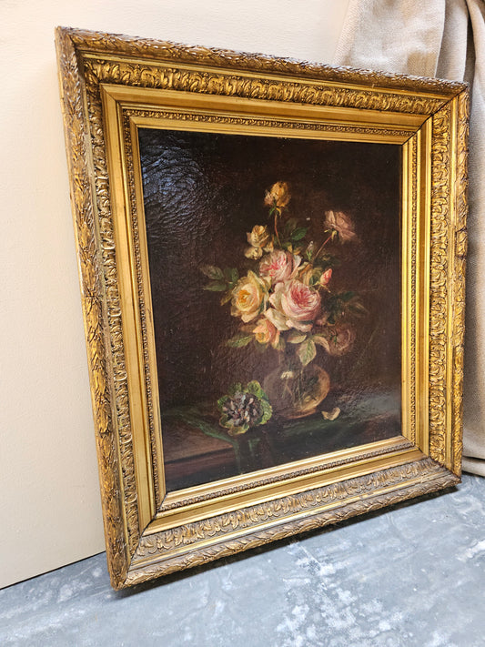 Antique European 'Roses' 1899 - Still Life Painting