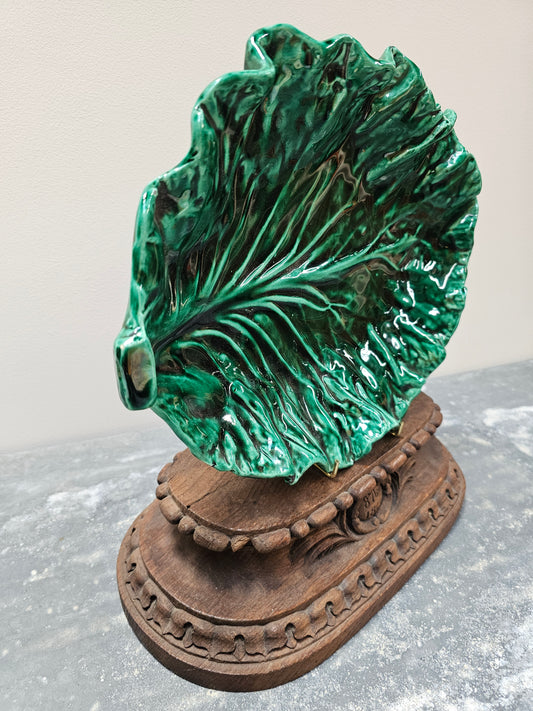 Antique French 'Vallauris Alpes-Martimes' Leaf Platter