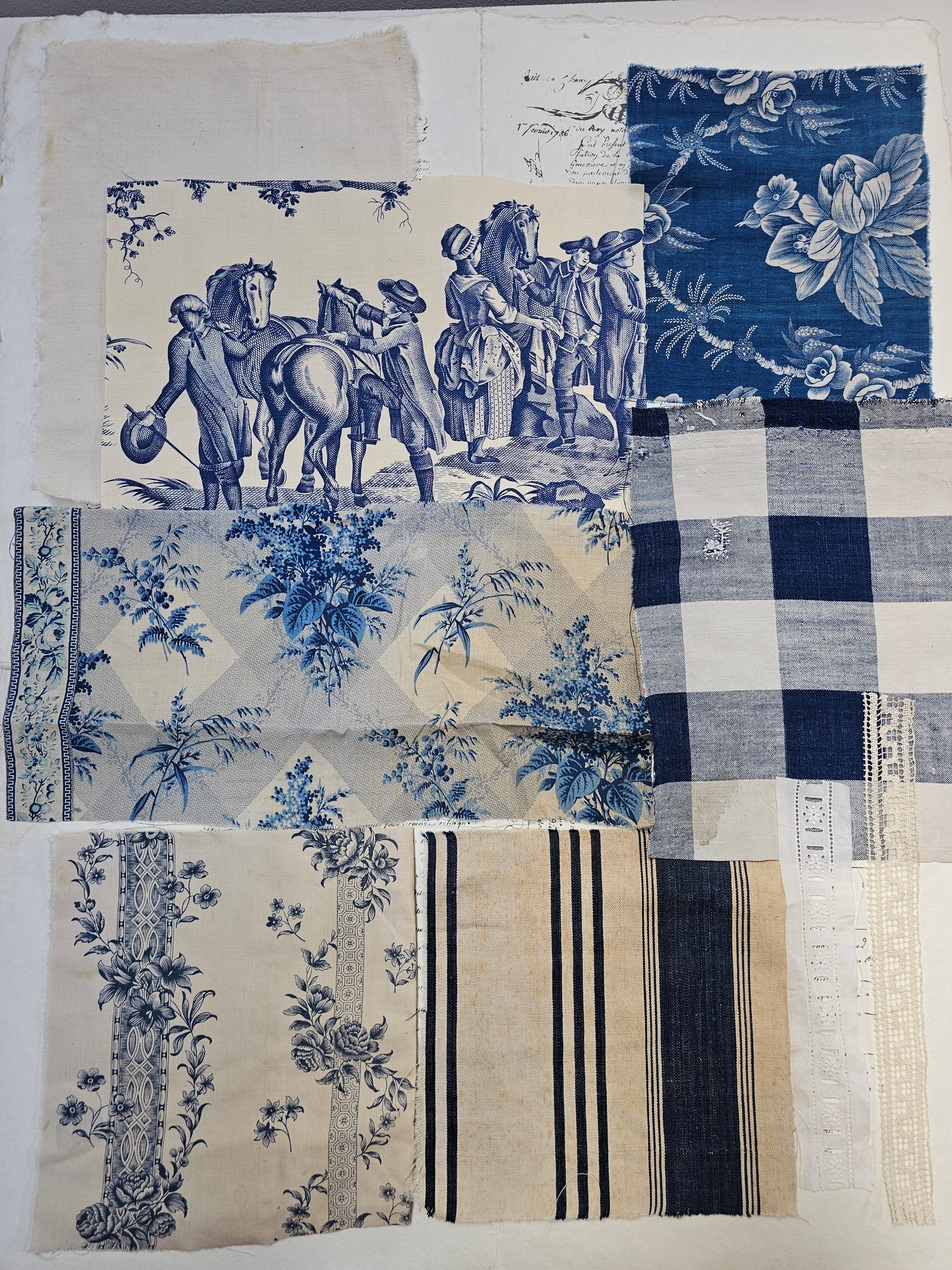 Antique French Blue Fabric Pack - I