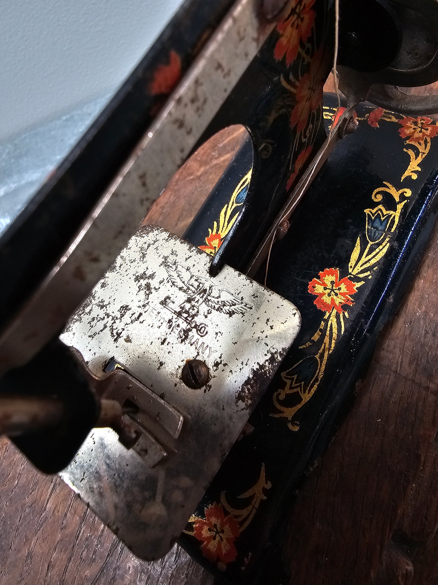 Antique German 'Casige' Hand-Crank Sewing Machine - III