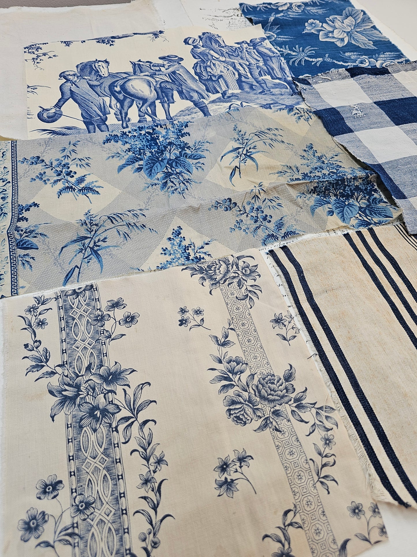 Antique French Blue Fabric Pack - I