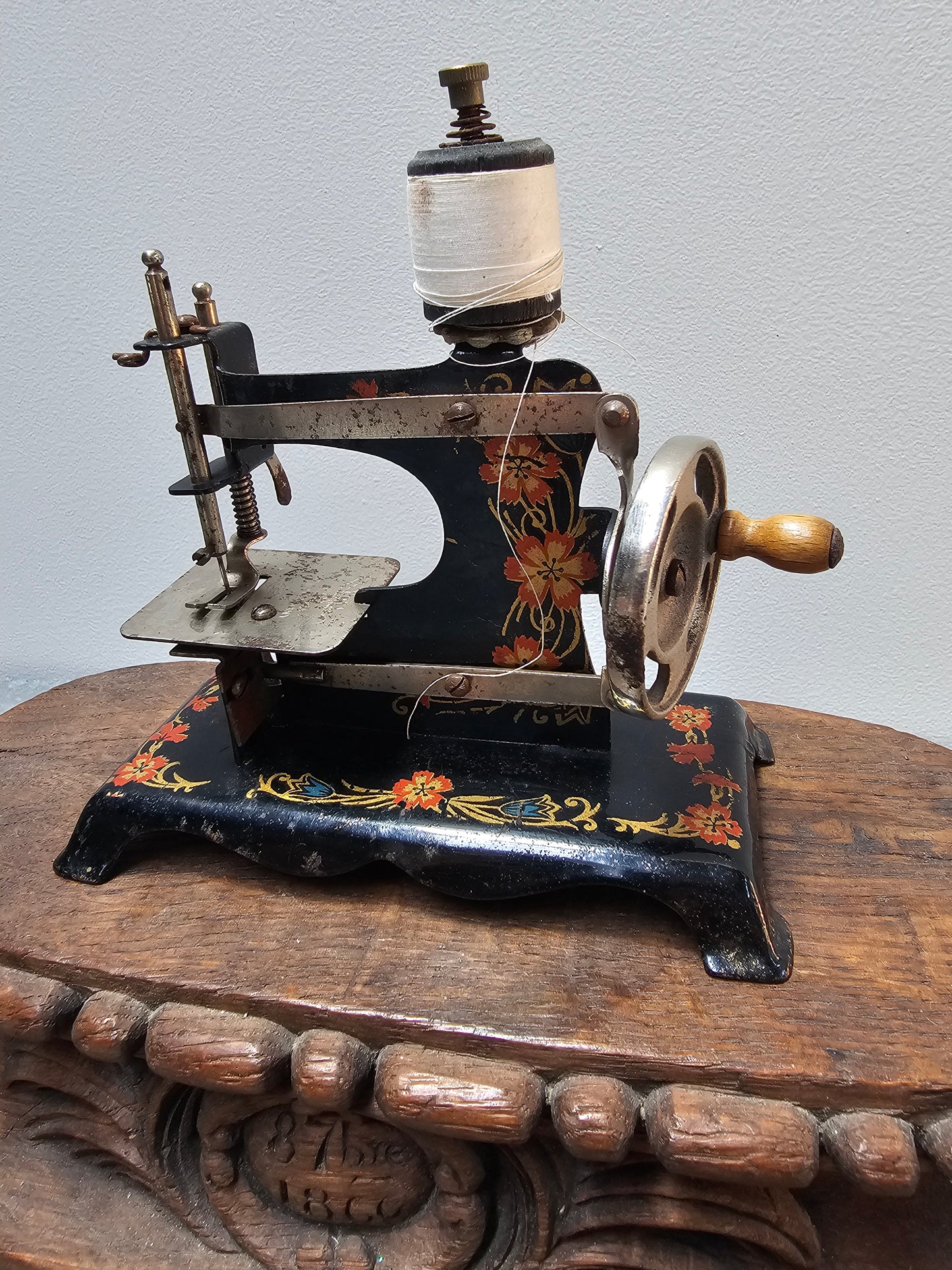 Antique German 'Casige' Hand-Crank Sewing Machine - III