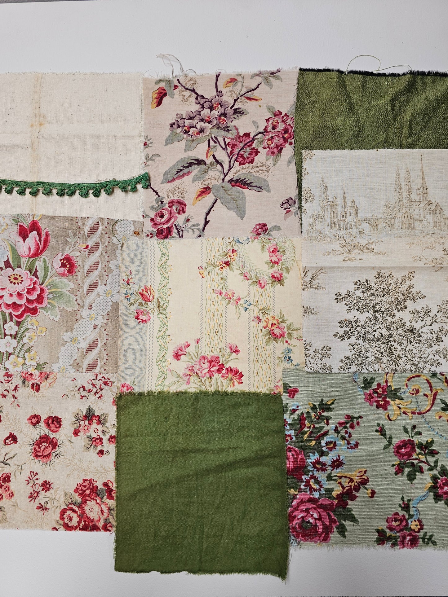 Antique French Fabric Pack - Green