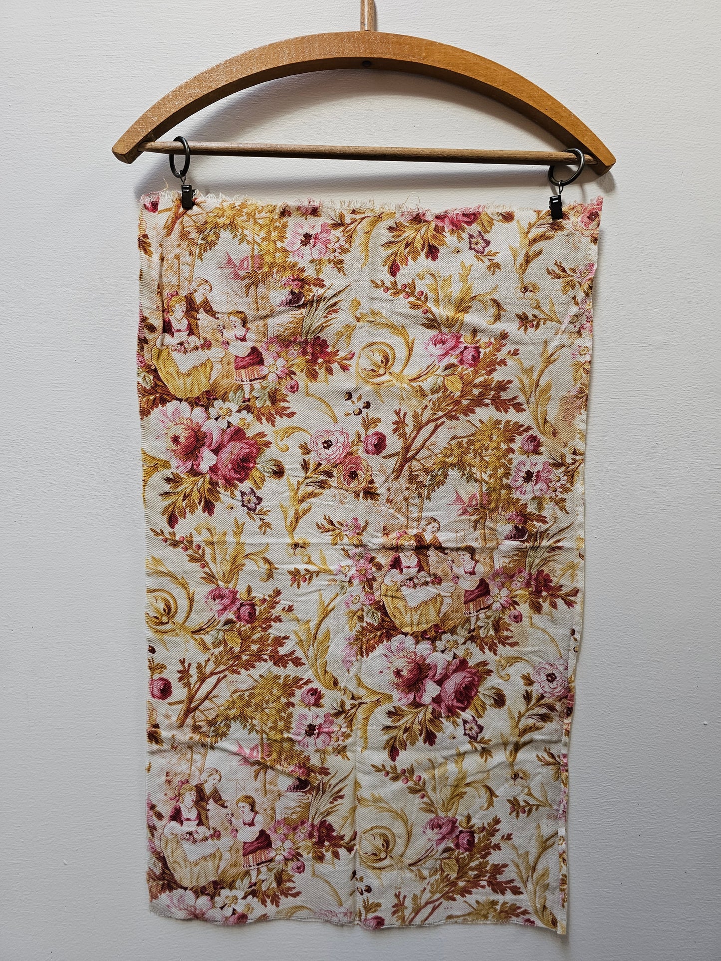 Antique French Early 19th Century Textured Cotton Piece 60x38cm