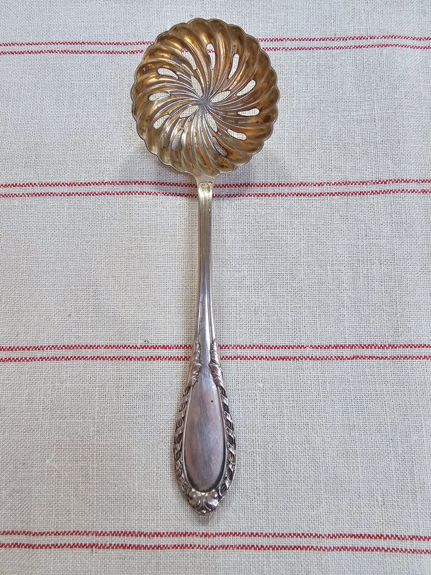 Antique French Silver Scalloped Sugar Sprinkling Spoons - III