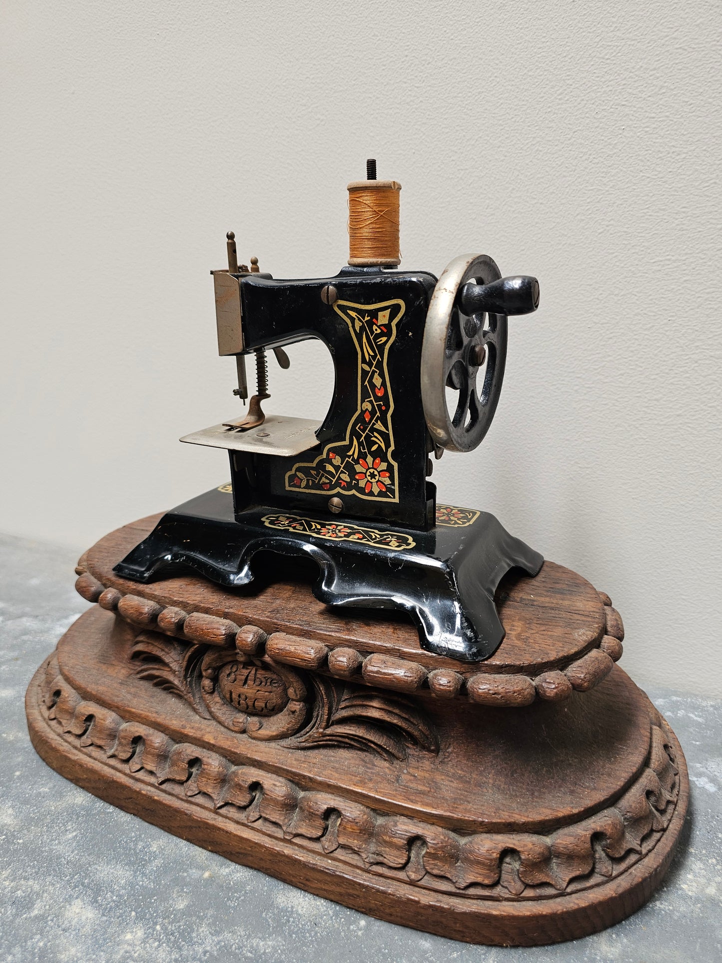 Antique German Hand-Crank Sewing Machine - I