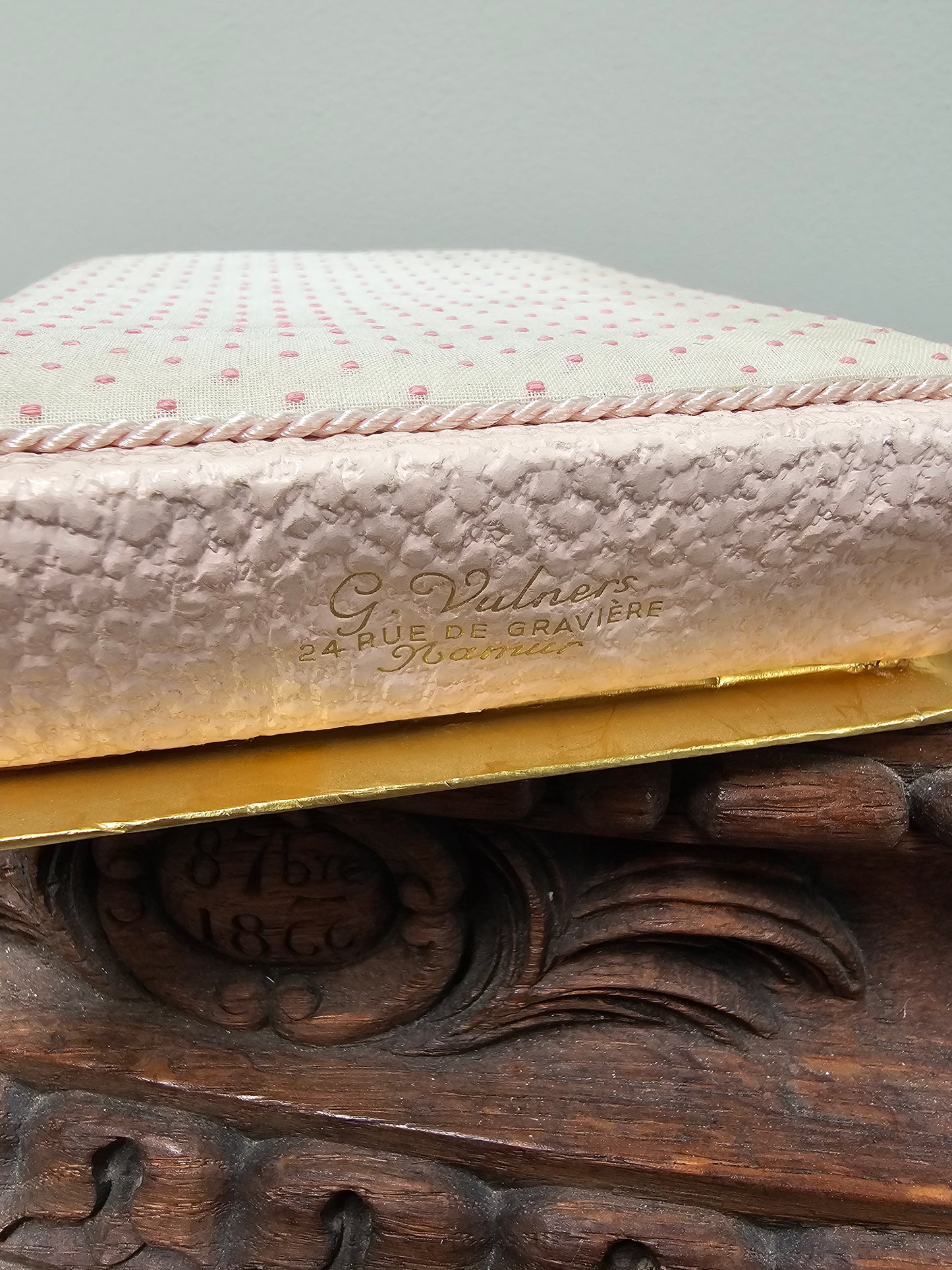 Vintage Pink Belgian Chocolate Box