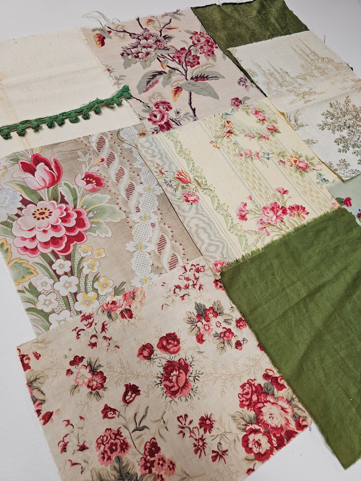 Antique French Fabric Pack - Green
