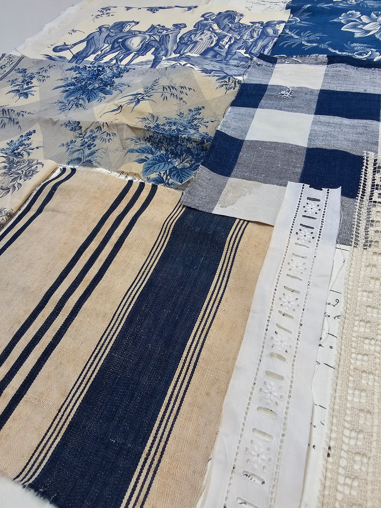 Antique French Blue Fabric Pack - I