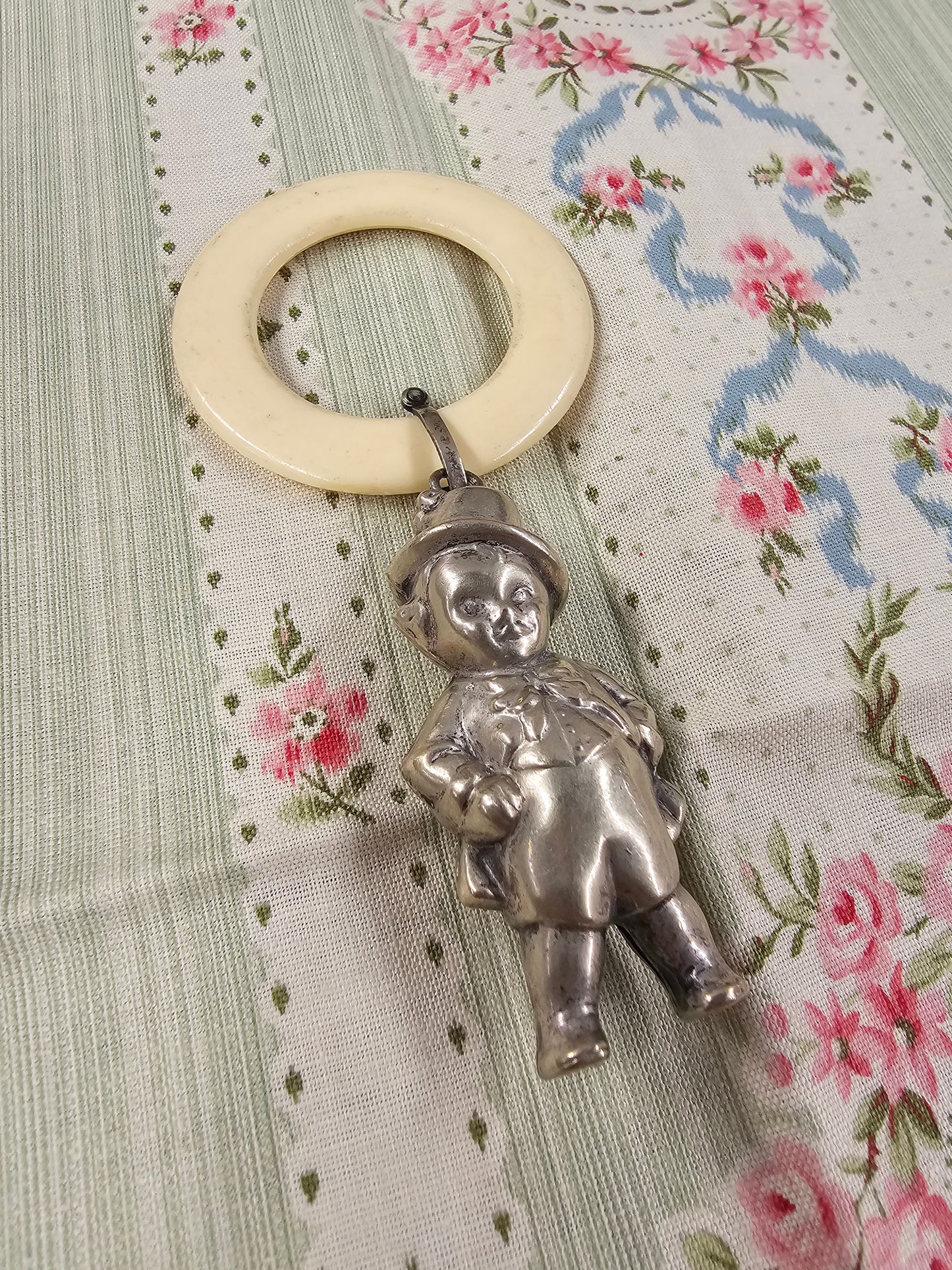 Antique French Silver Baby Bell Rattles