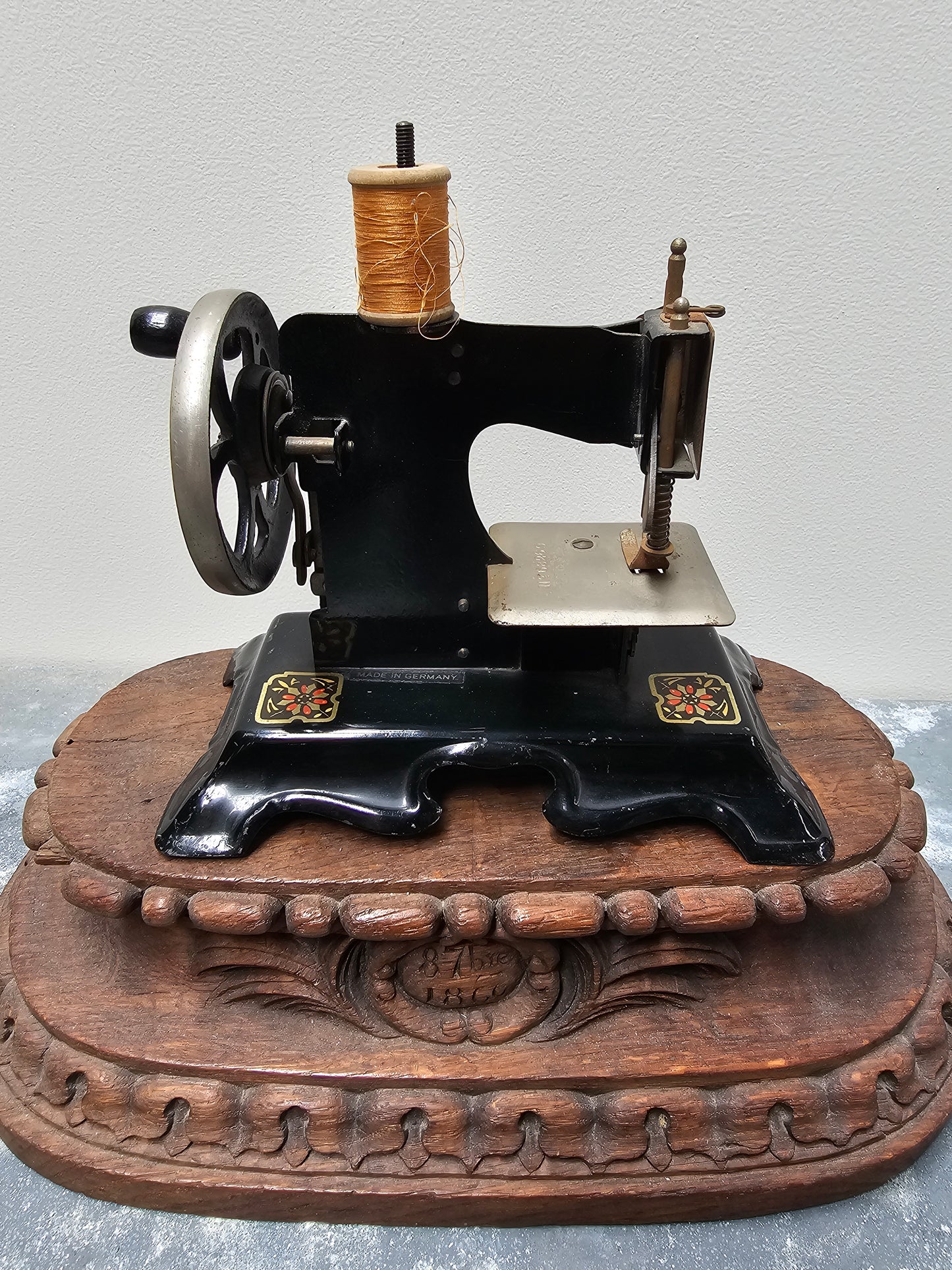 Antique German Hand-Crank Sewing Machine - I