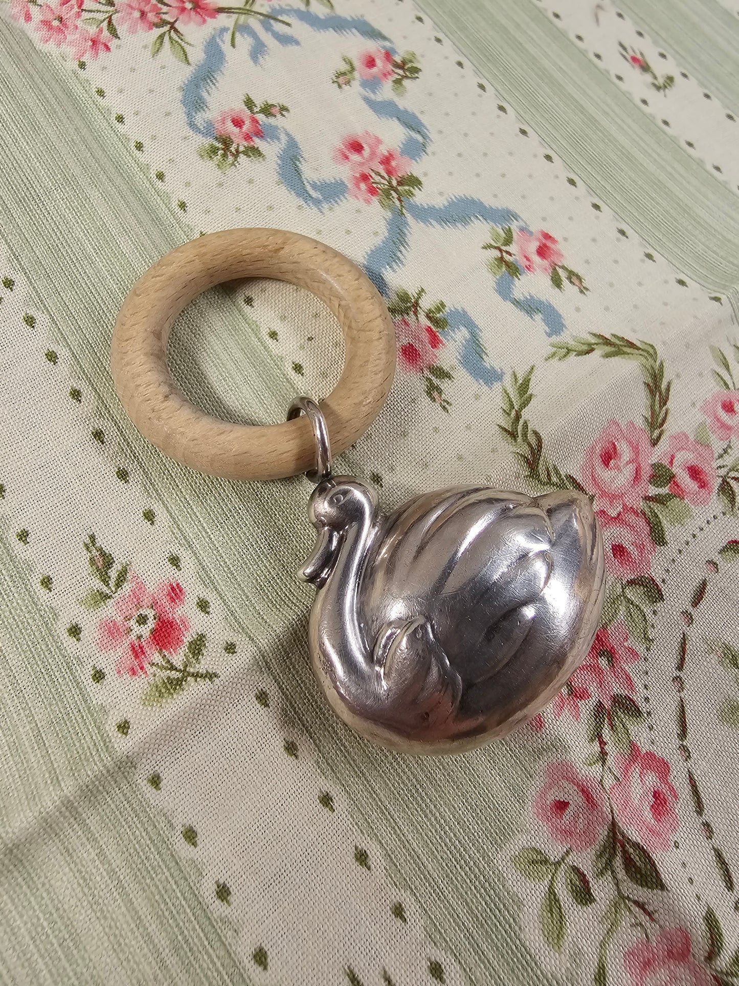 Antique French Silver Baby Bell Rattles