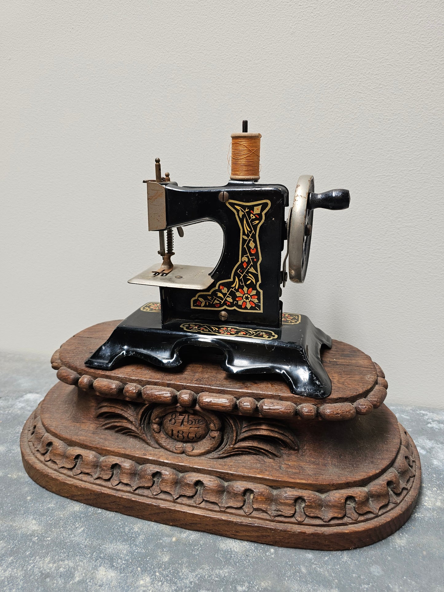 Antique German Hand-Crank Sewing Machine - I