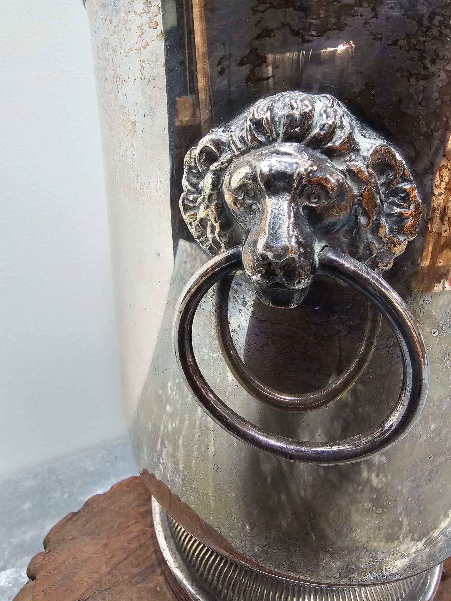 Vintage French Lion's Head Silver Champagne Bucket