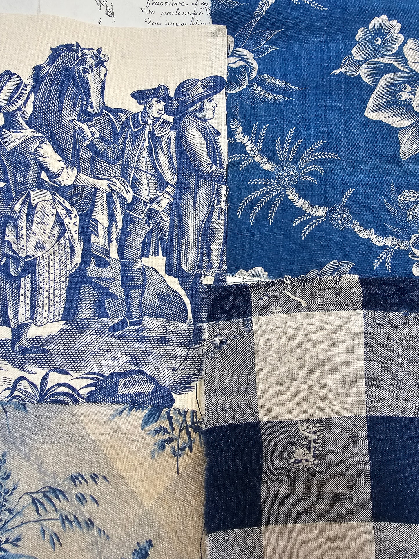 Antique French Blue Fabric Pack - I