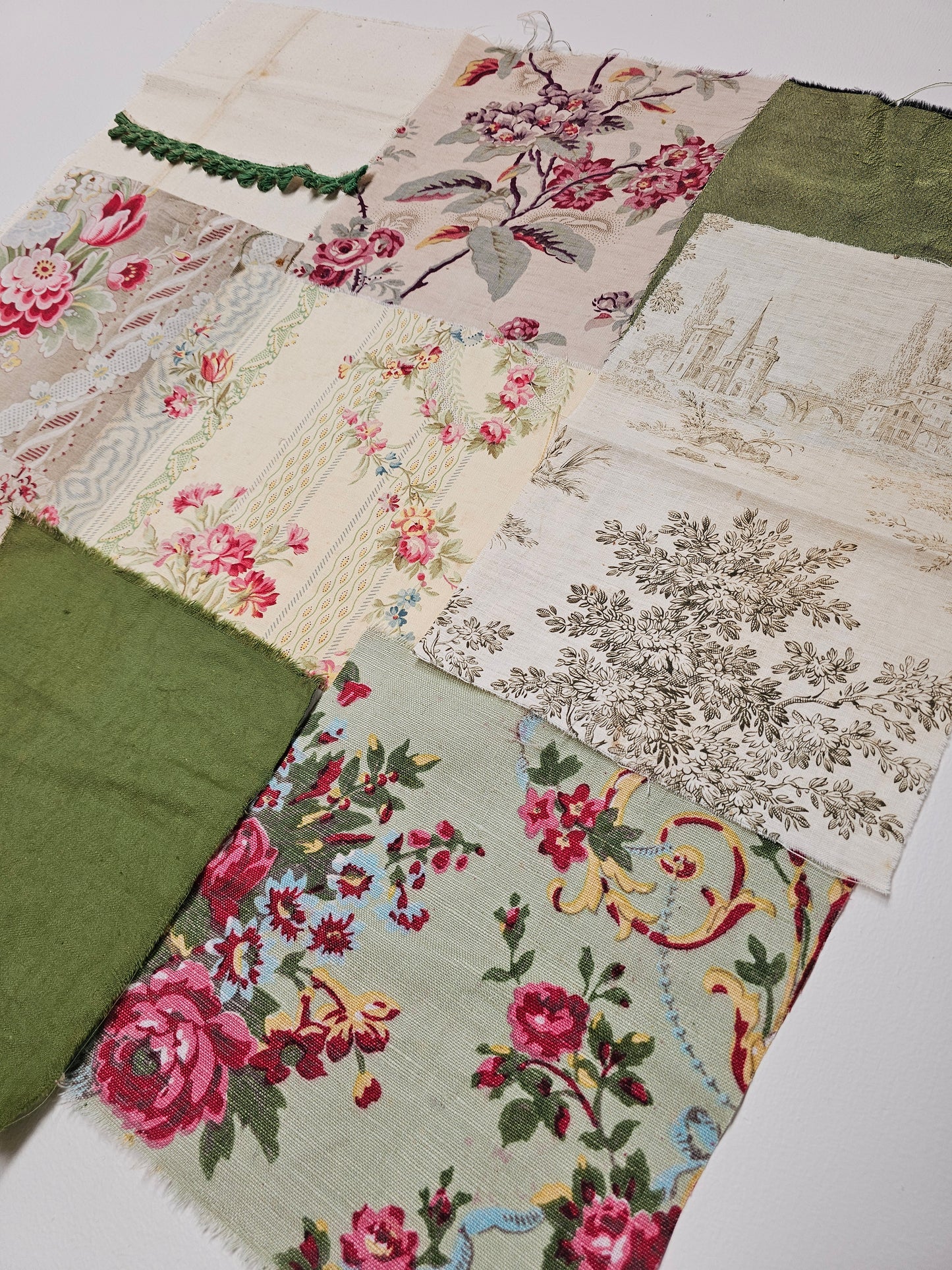 Antique French Fabric Pack - Green