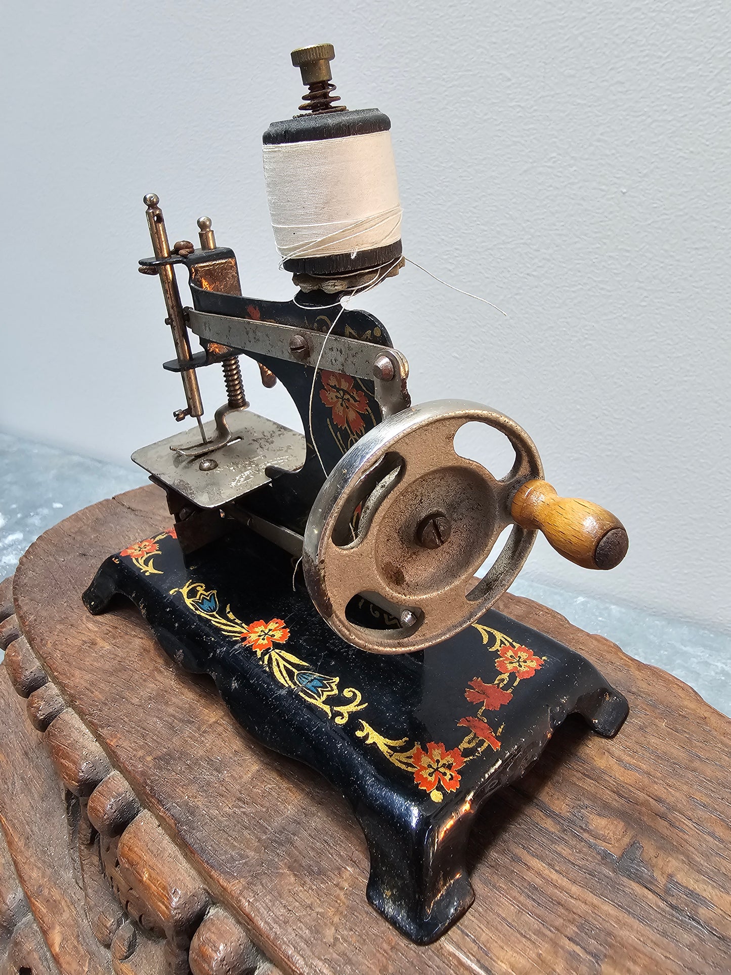 Antique German 'Casige' Hand-Crank Sewing Machine - III