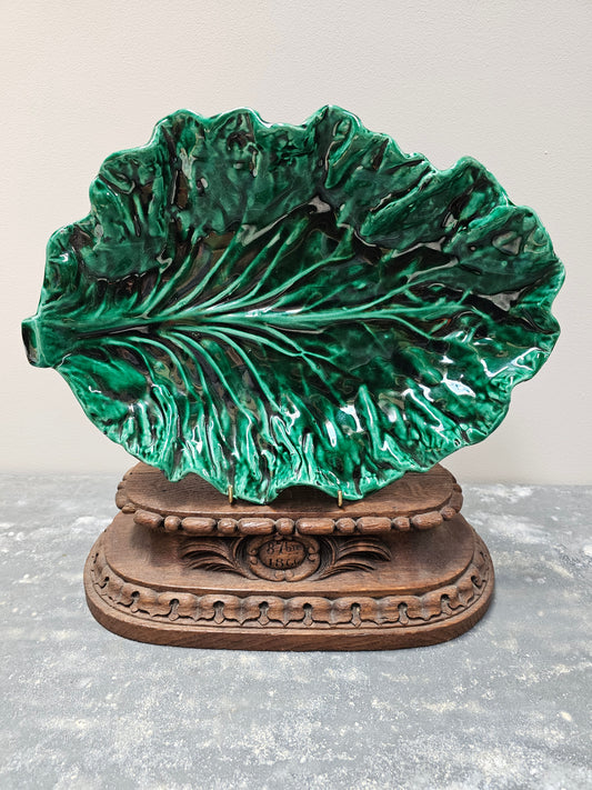 Antique French 'Vallauris Alpes-Martimes' Leaf Platter