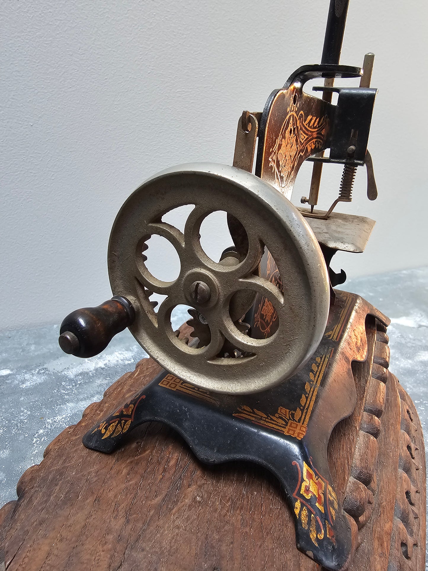 Antique French 'Baby' Hand-Crank Sewing Machine - IV