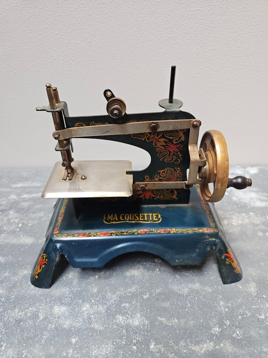 Antique French 'Ma Cousette' Hand-Crank Sewing Machine - V