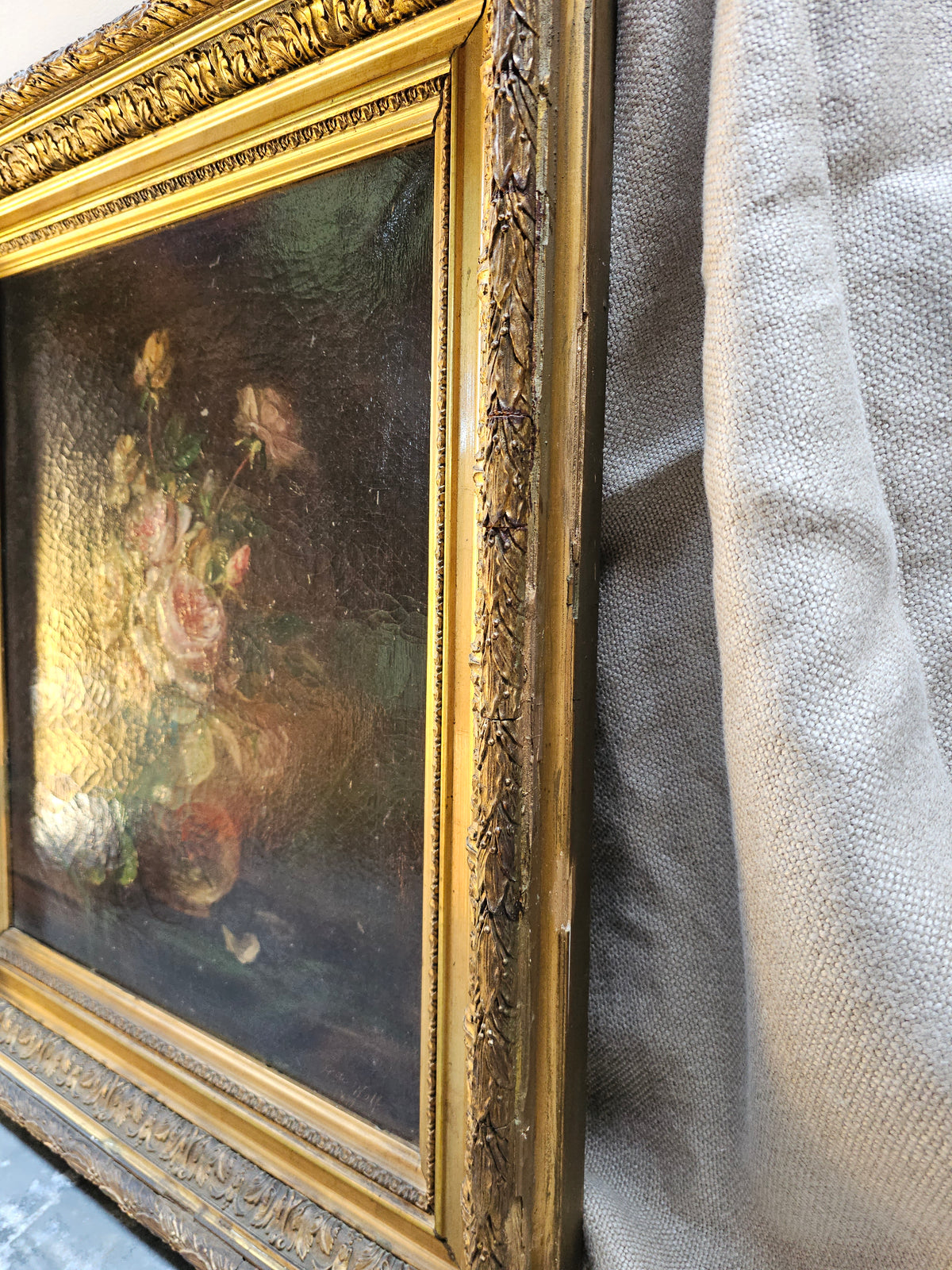 Antique European 'Roses' 1899 - Still Life Painting