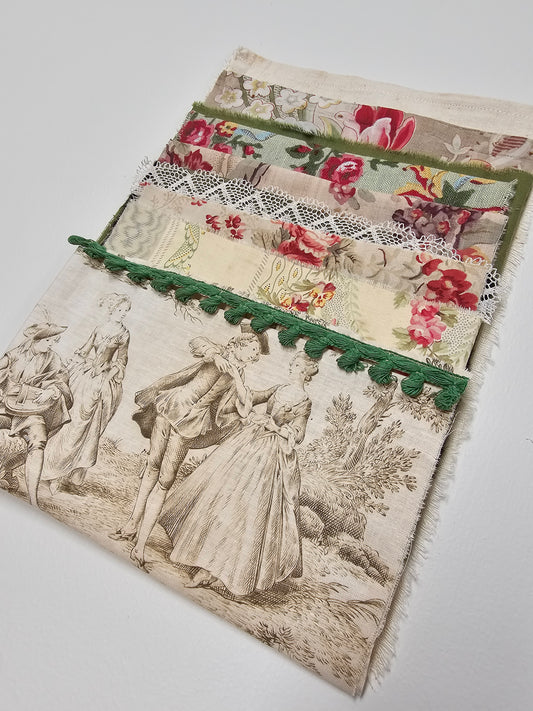 Antique French Fabric Pack - Green