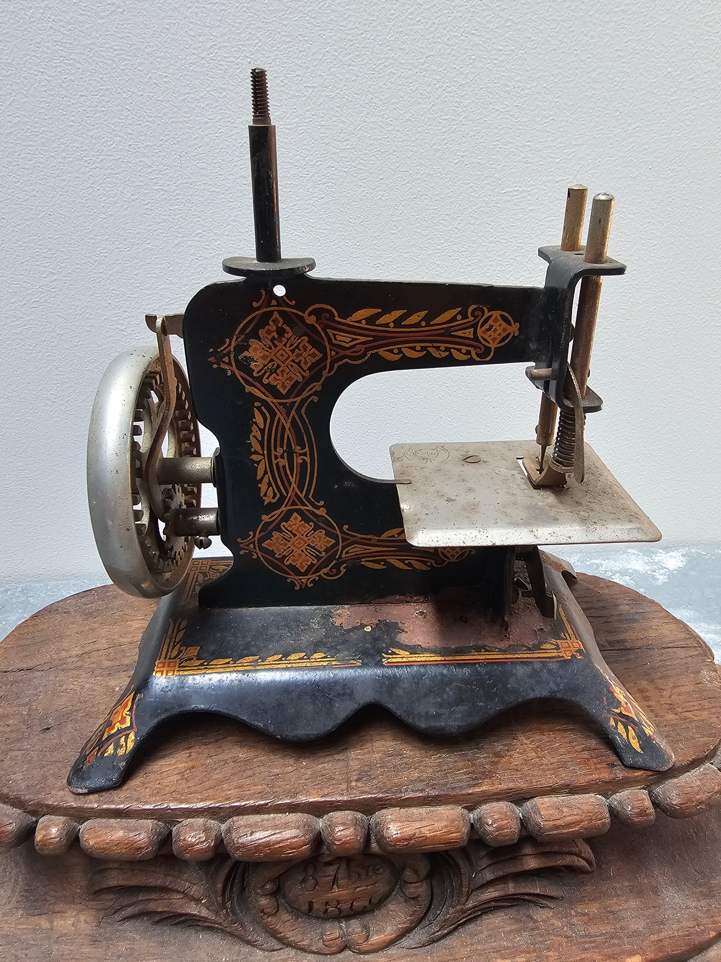 Antique French 'Baby' Hand-Crank Sewing Machine - IV