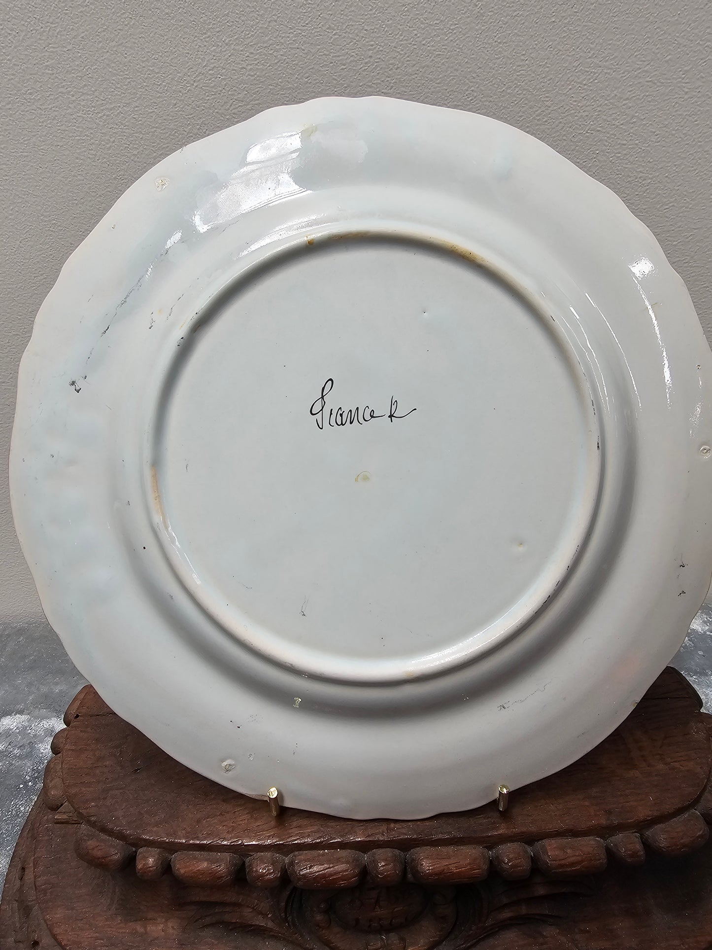 Antique French Hand Painted 'Flowers in Urn' Plates