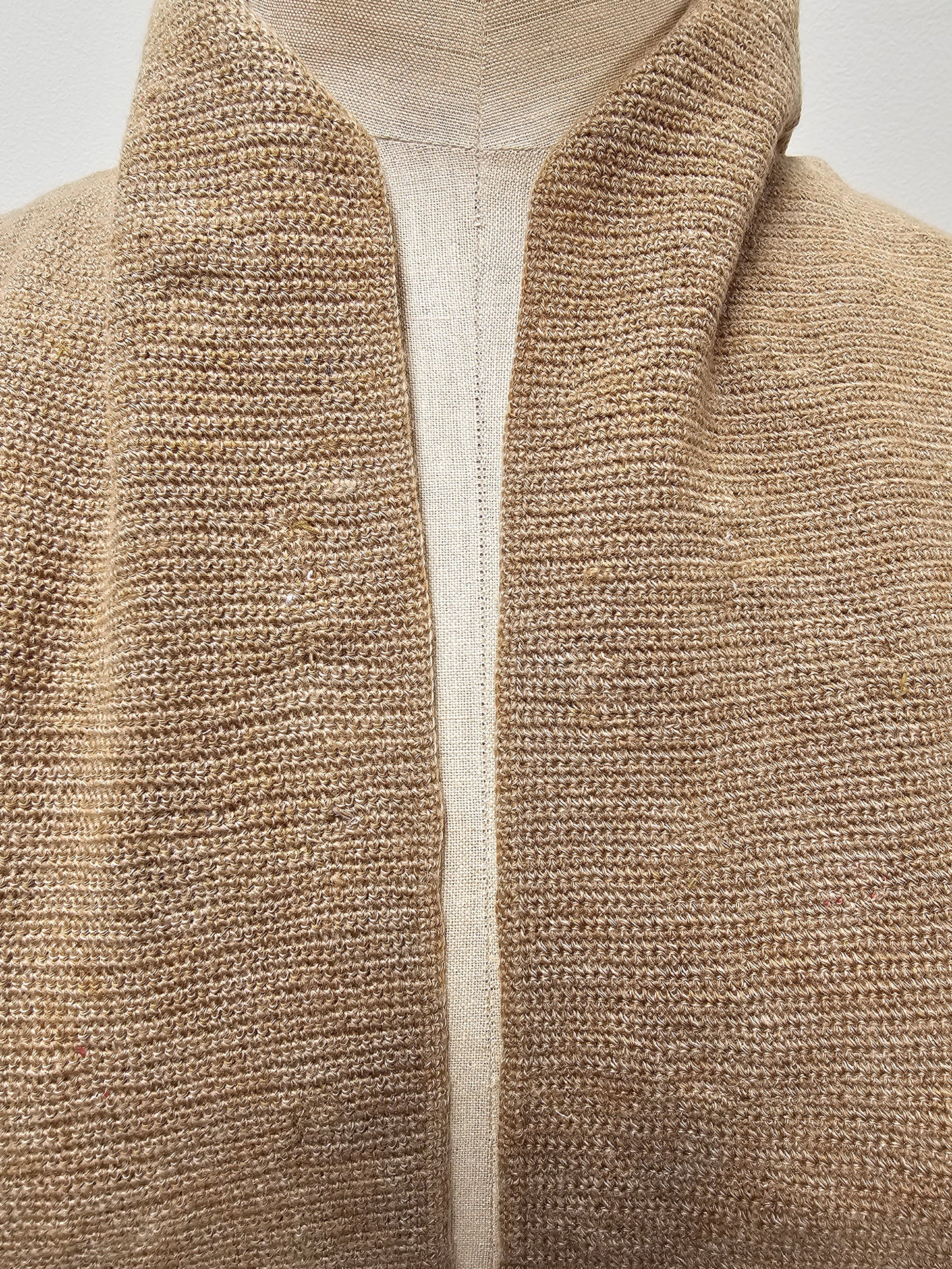 Sophie Digard Floral Latte Crochet Wool Scarf