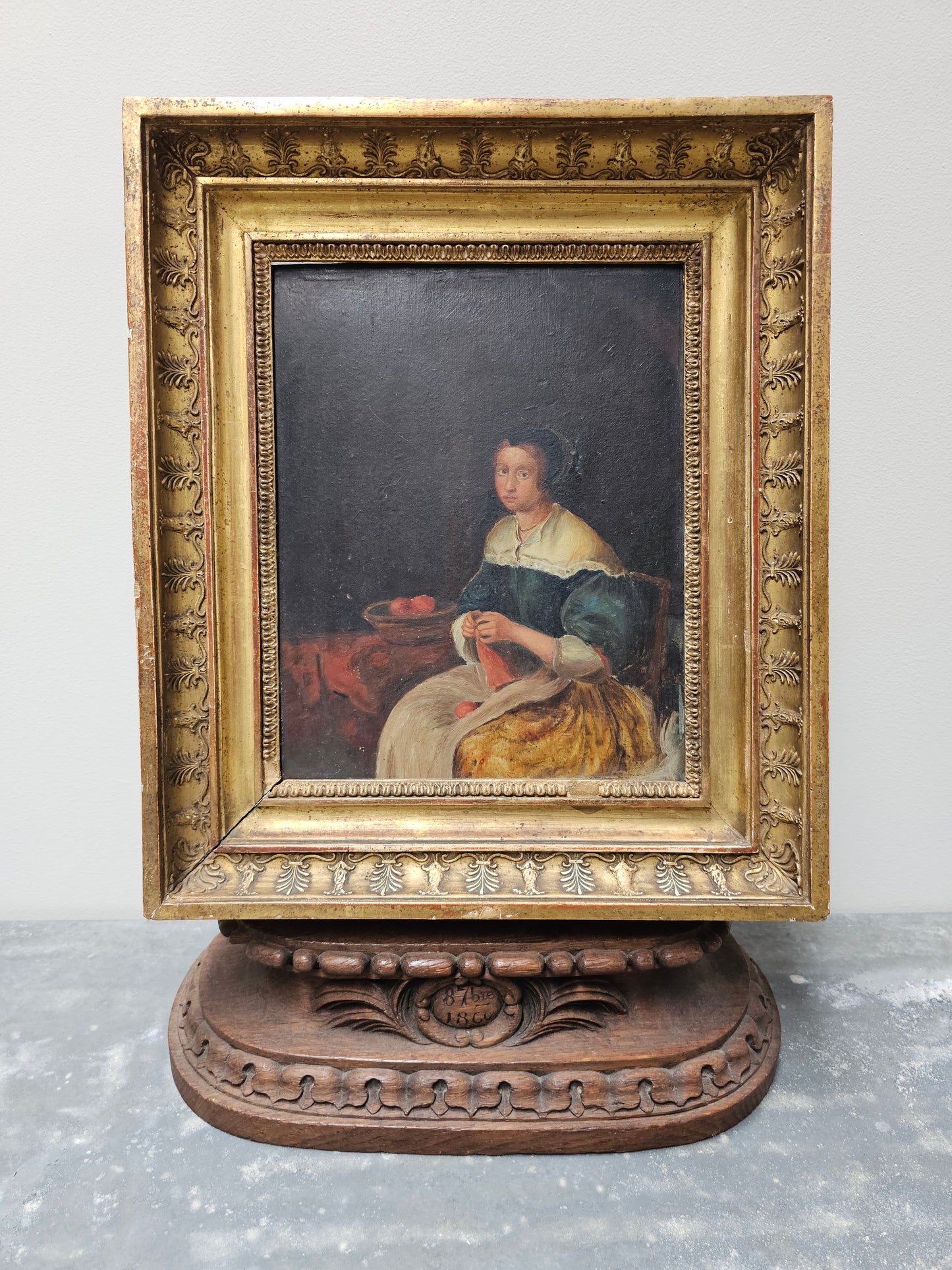 Antique French 'Madame Maugel' Framed Painting