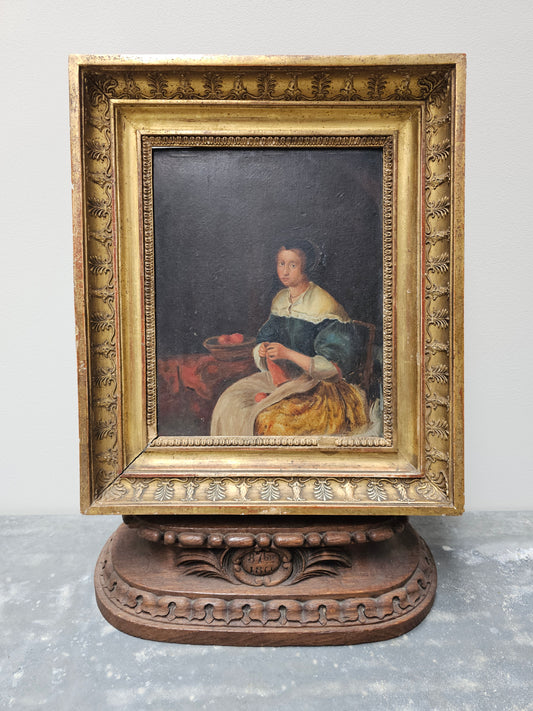 Antique French 'Madame Maugel' Framed Painting