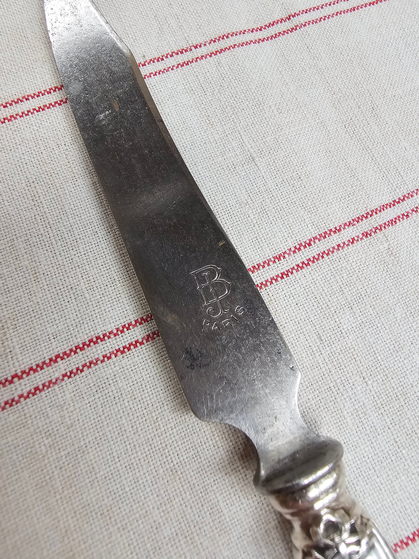 Antique French 'B.J. Paris' Set of 6 Knives