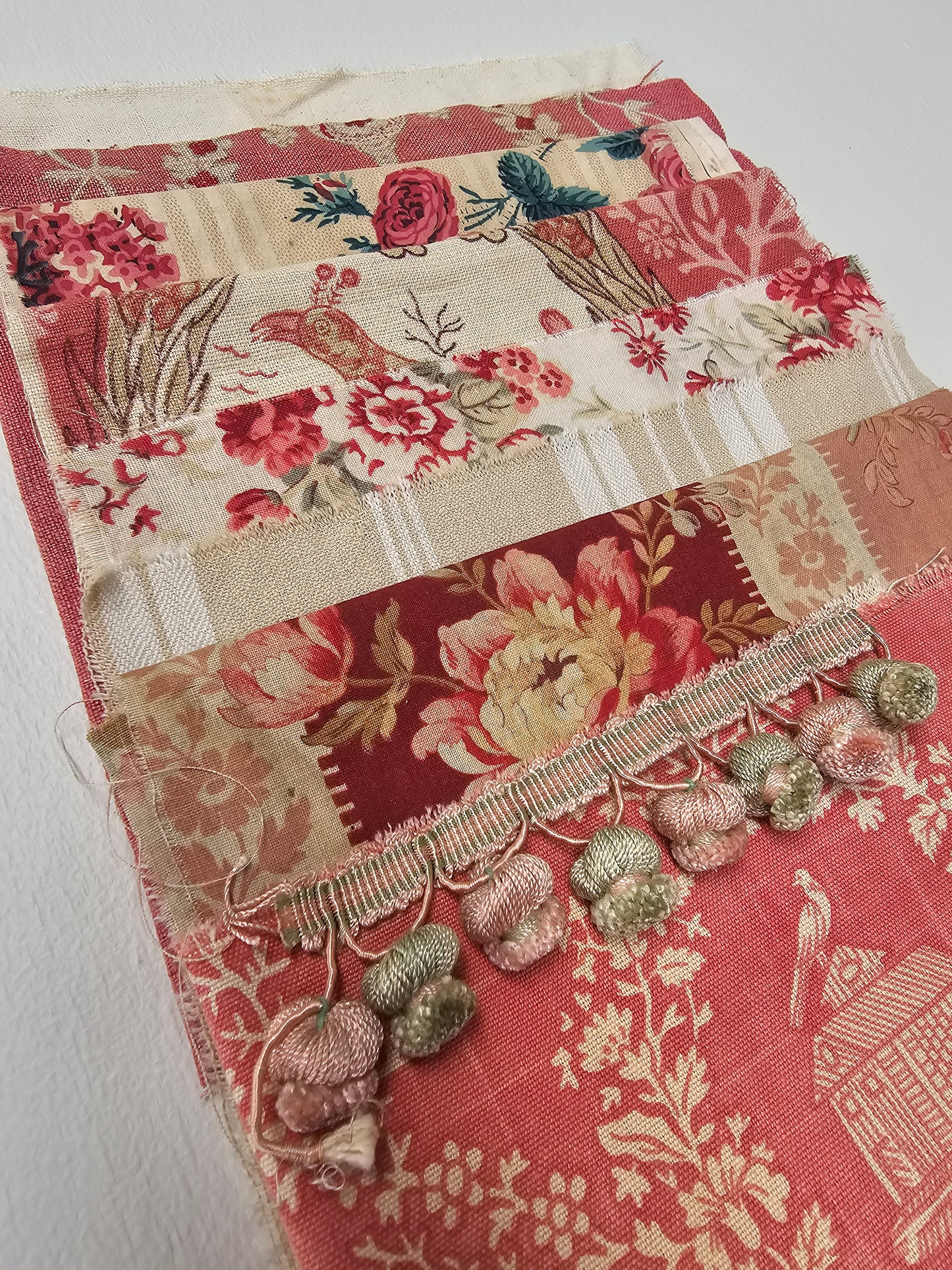 Antique French Fabric Pack - Raspberry