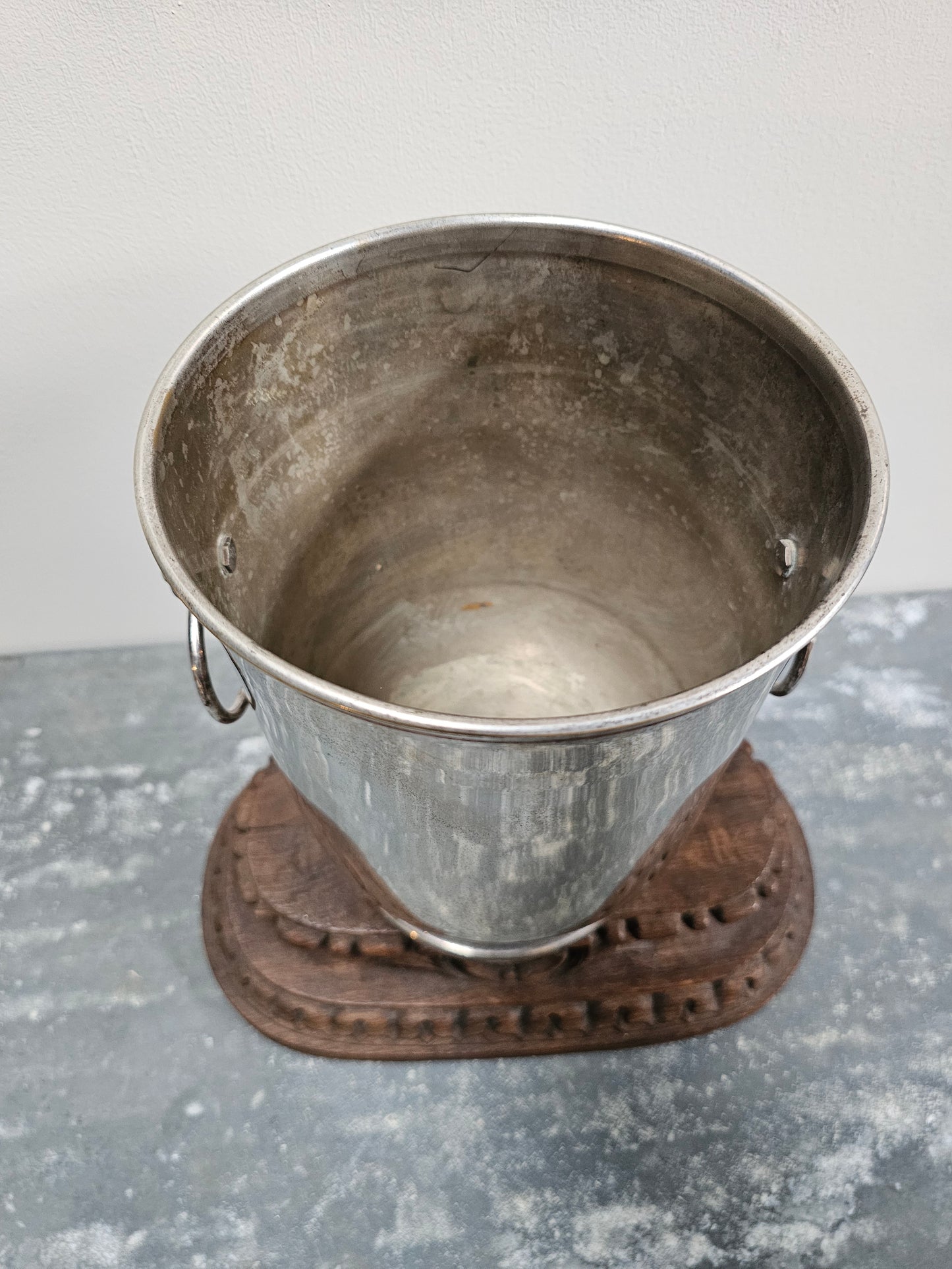 Vintage French Lion's Head Silver Champagne Bucket