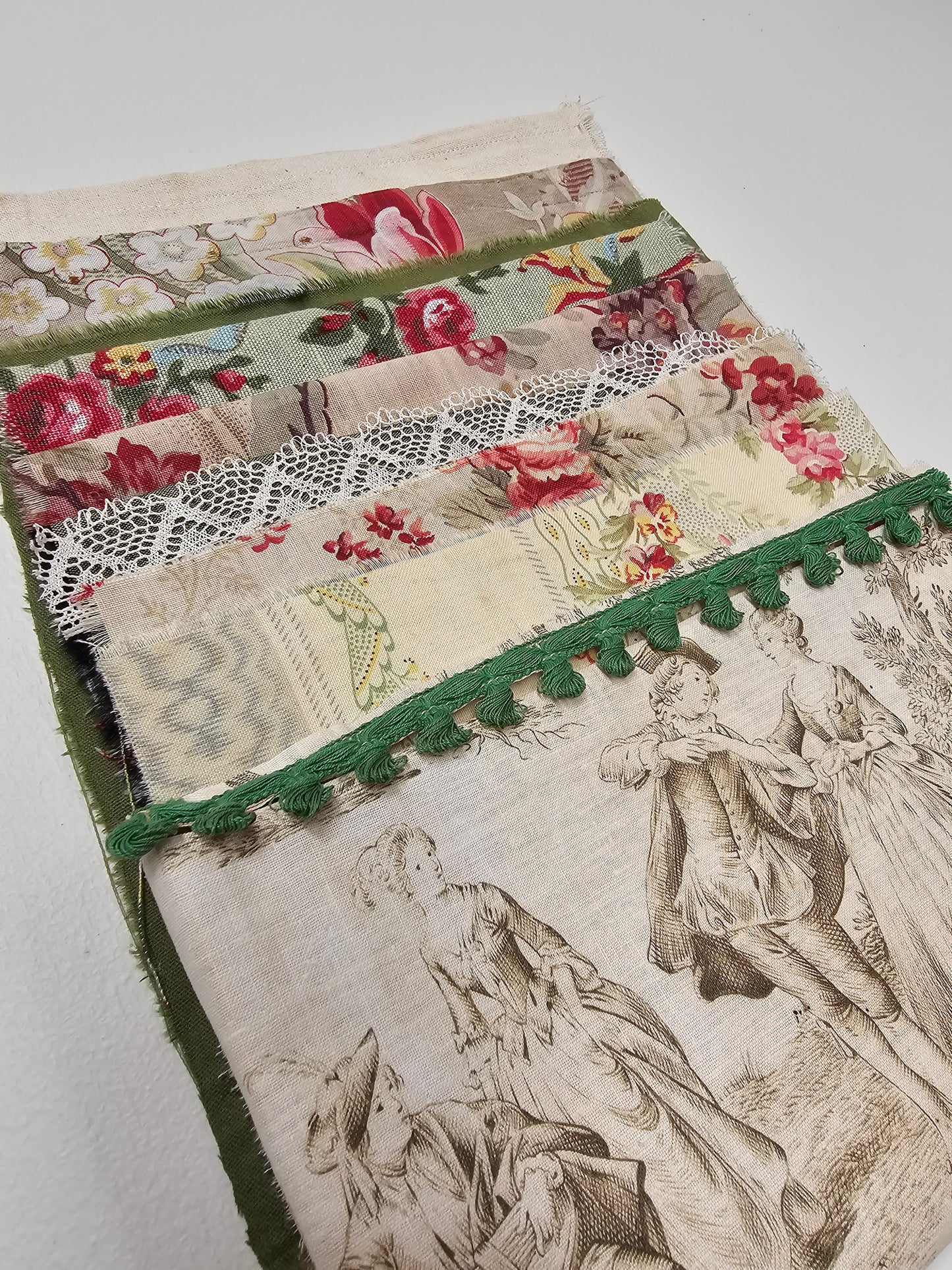 Antique French Fabric Pack - Green