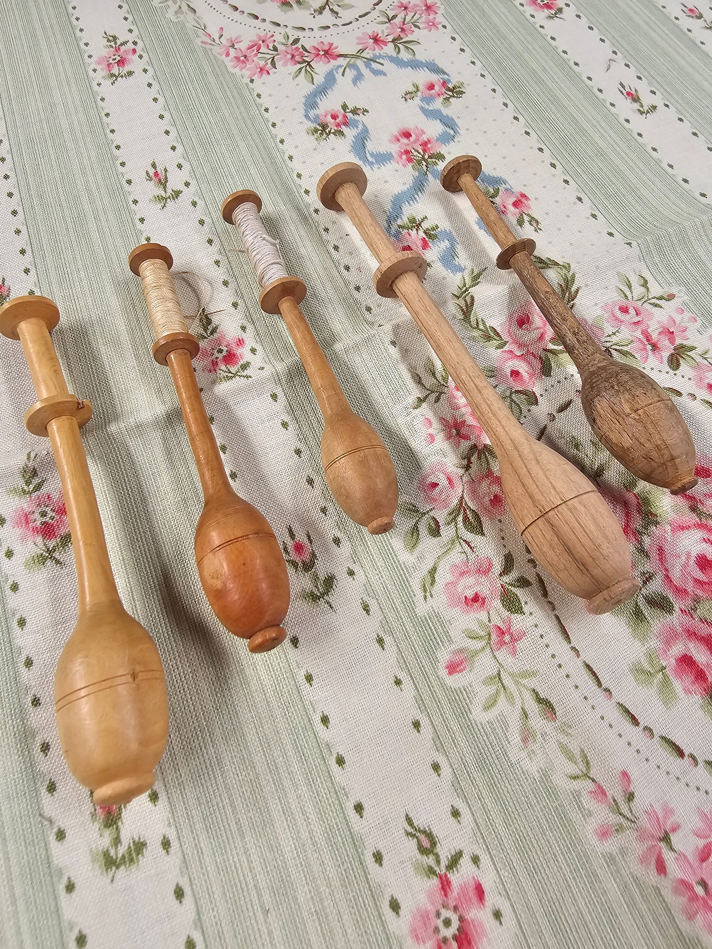 Antique French Lace Making Bobbins - Set of 5