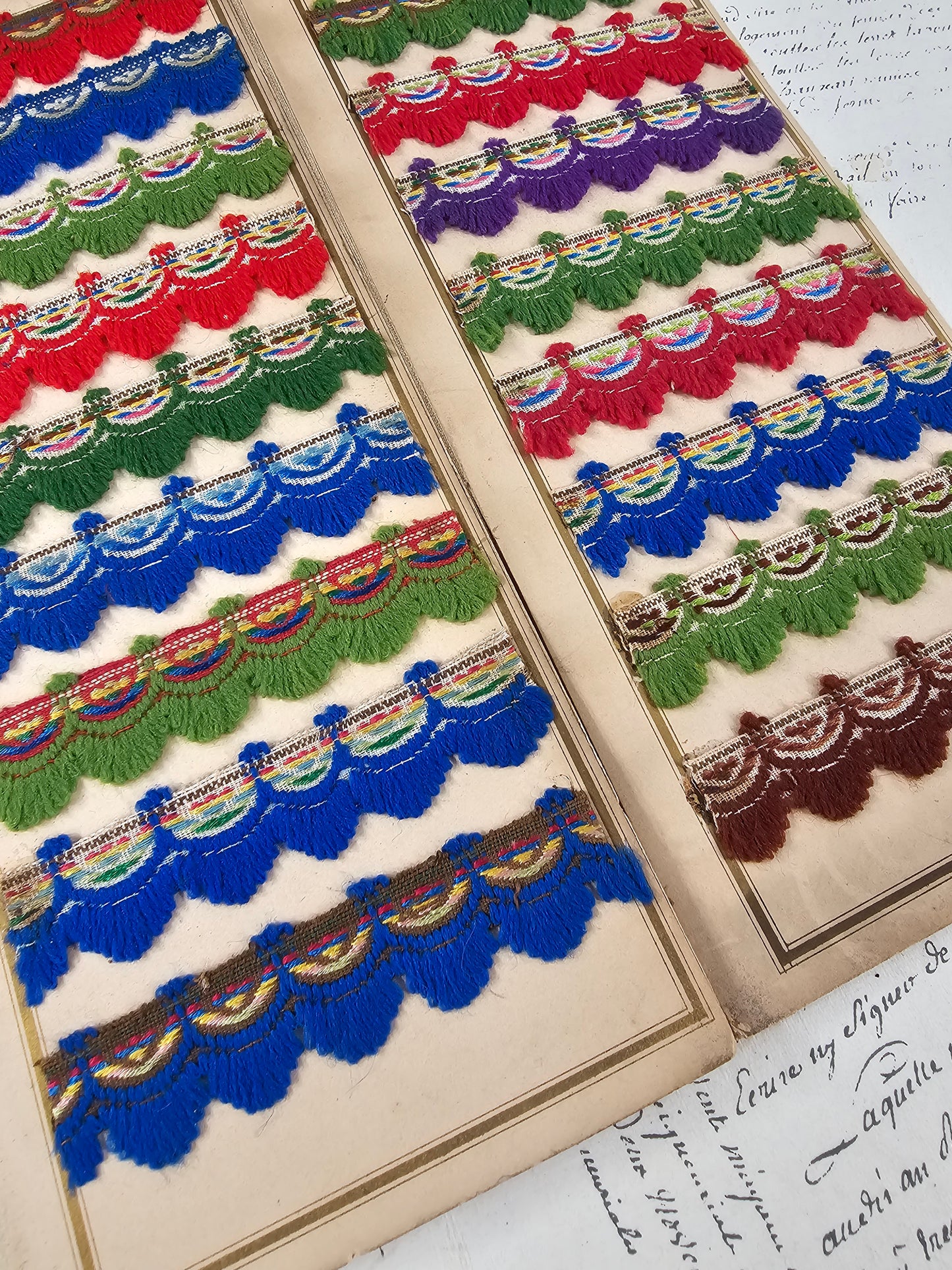 Antique French Wool Braid Sample Card - III