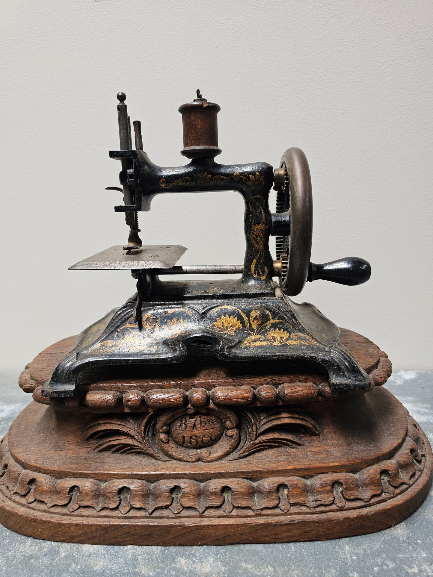 Antique German Cast Iron Sewing Machine - II