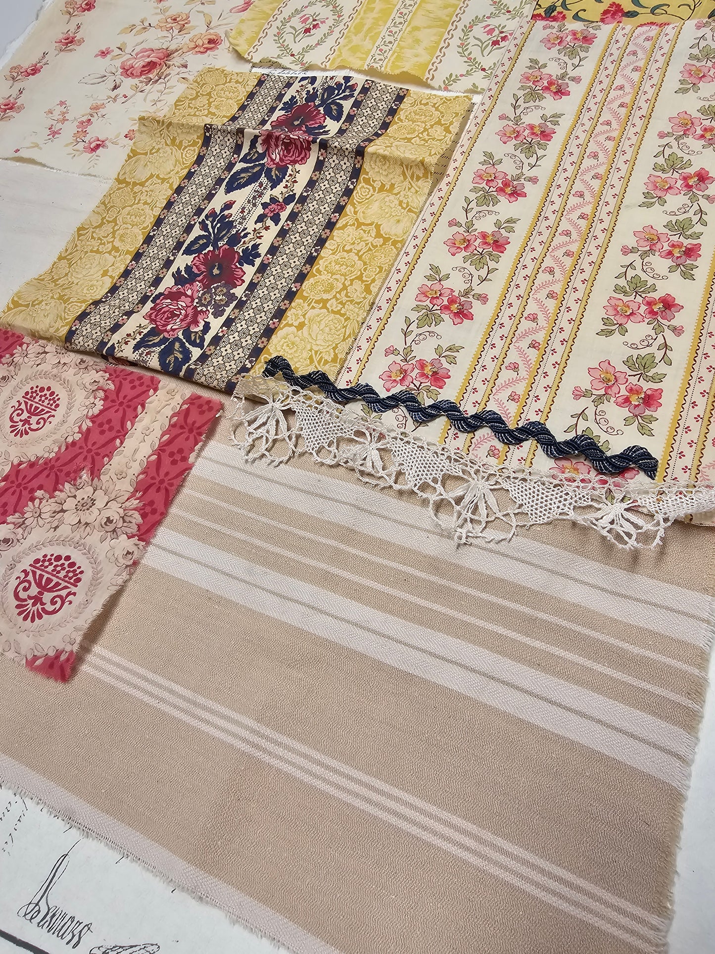 Antique French Buttercup Fabric Pack - II