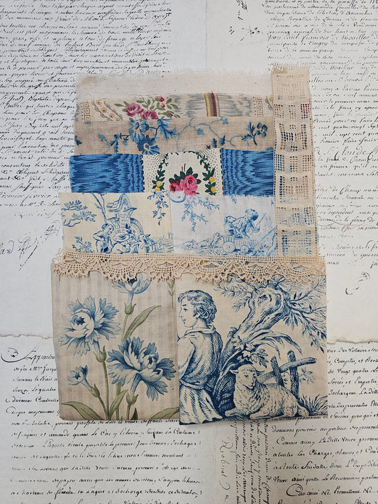 Antique French Blue Fabric Pack - II