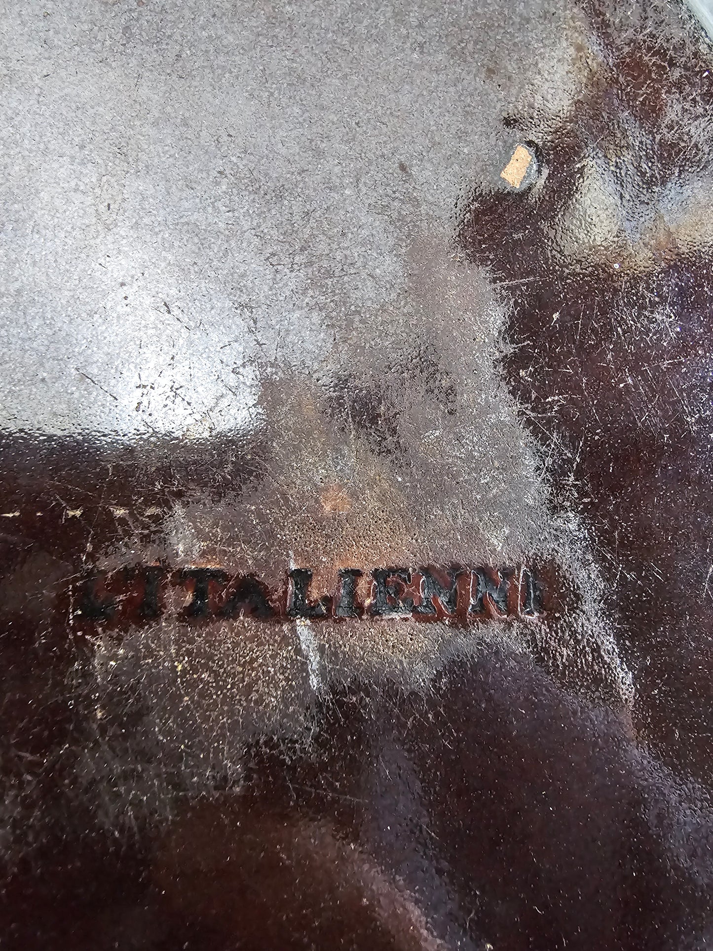 Antique Rustic Italian Oval Plate