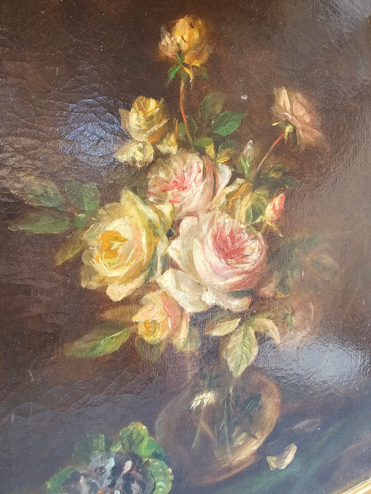 Antique European 'Roses' 1899 - Still Life Painting