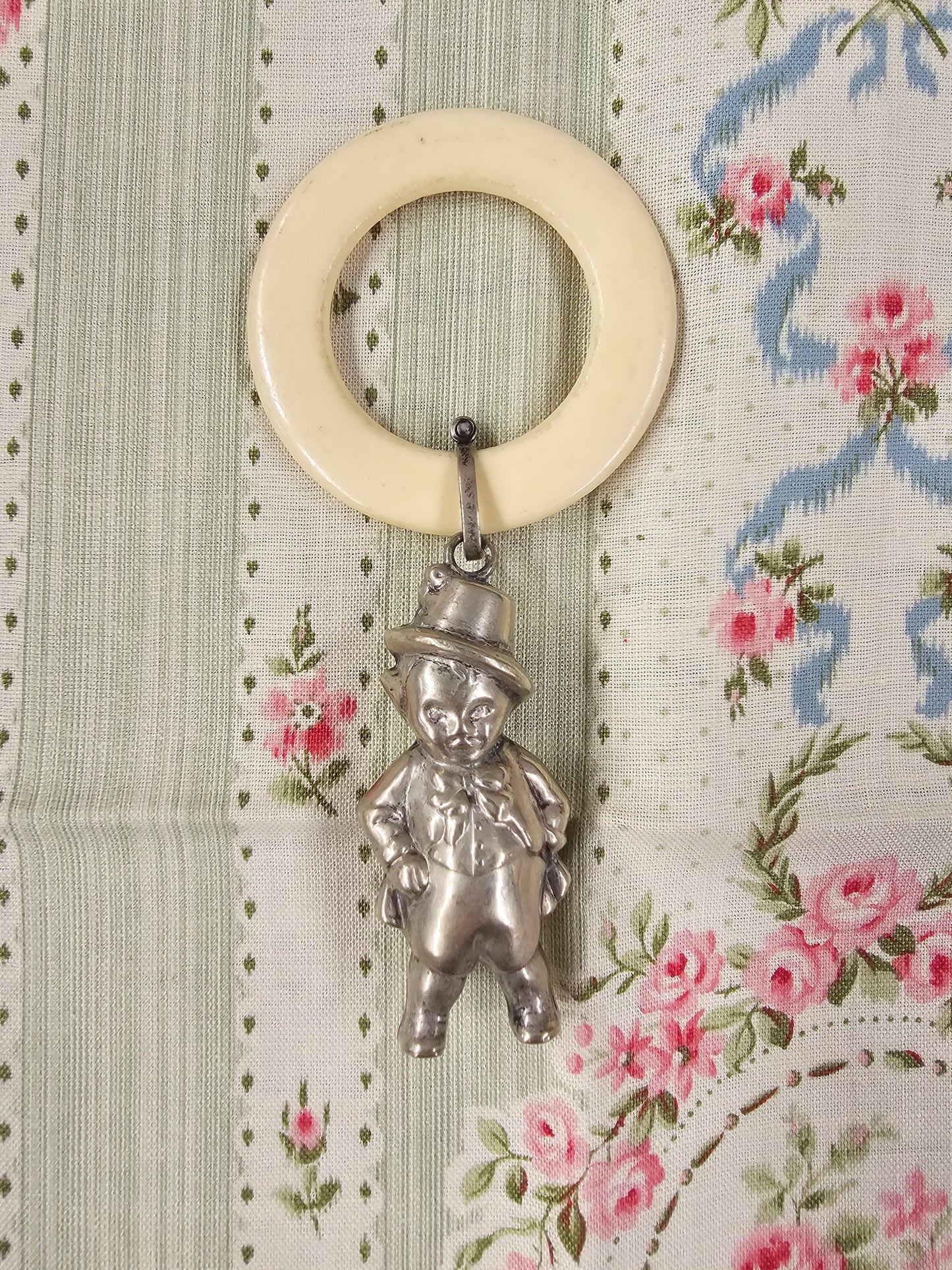 Antique French Silver Baby Bell Rattles